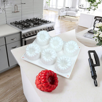 Moules à gâteau en silicone en forme de cœur de fleur à 15 cavités, jetables et compatibles lave-vaisselle, outils de glaçage faciles pour la pâtisserie