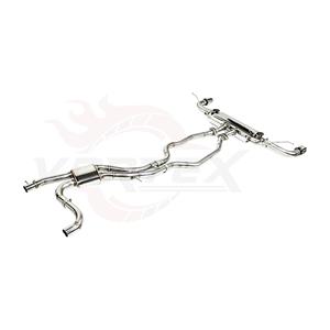 Système d'échappement Catback Vortex en acier inoxydable avec soupape pour Audi Q7 3.0T 3.6 avec silencieux central carré et doubles sorties chromées - Product Image 3