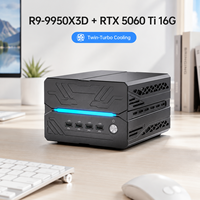 Mini PC dengan Grafis NVIDIA RTX 3060 12GB GDDR6 dan Memori DDR5, PC Faktor Bentuk Kecil dengan Wi-Fi 7 untuk Gaming dan Streaming