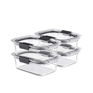 Boîte de rangement pour enfants en plastique transparent écologique, micro-ondable, avec couvercle hermétique en PP pour garde-manger, réfrigérateur et cuisine - Product Image 1