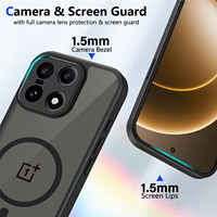 Étui magnétique antichoc pour OnePlus 15 13T 13R 13 Ace 5 5Pro Nord CE 5 Coque arrière mate translucide