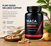 Capsules d'extrait de racine de Maca noire personnalisées OEM, pour augmenter l'énergie et la vitalité des hommes, complément alimentaire pour la santé masculine