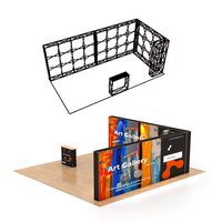 Stand d'affichage publicitaire lumineux en aluminium modulaire avec cadre LED, couleurs personnalisées, stand d'exposition pour salon professionnel