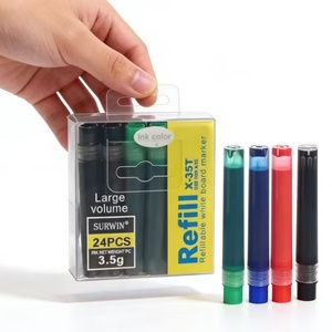2026 Best Standard Volume Color <b>Ink</b> <b>Refill</b> Set Erasable Oil-Based Bright Color for Refillable Whiteboard Marker Pen - Product Image 2