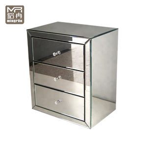 Bedroom Group <span class=keywords><strong>Mirrored</strong></span> Furniture <span class=keywords><strong>Dresser</strong></span> Tall Boy 7 Drawers Chest Night StandためHomeまたはHotel - Product Image 3