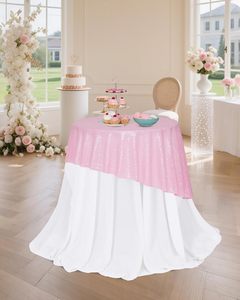 Nappe en organza pour mariage, banquet, décoration de table, nappe carrée en tulle, style moderne et simple - Product Image 3
