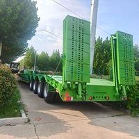 Semi-remorque benne basse Laoli 2/3/4 essieux 60 tonnes, dolly robuste en acier 12R22.5, longueur 17000 mm