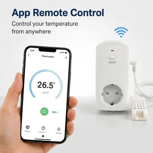 Termostato Inteligente <span class=keywords><strong>Programable</strong></span> Tuya con Alexa para Calefacción/Refrigeración, <span class=keywords><strong>Enchufe</strong></span> con Control Remoto Wi-Fi de 16A - Product Image 6