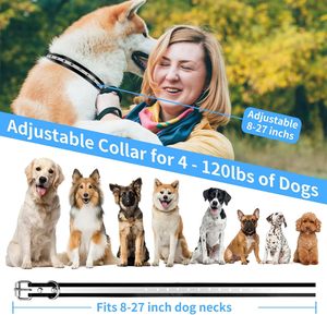 Collier de dressage pour chien E-Collar, étanche, rechargeable, en nylon, moderne et élégant, avec vibration et bip pour chiens - Product Image 4