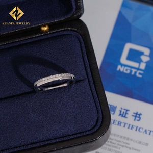 Anillo de Boda Apilable de Media Eternidad con Diamantes Cultivados en Laboratorio NGTC de ZUANFA JEWELRY, Plata 925, para Mujer - Product Image 6