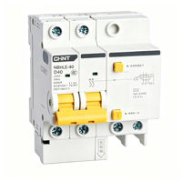 CHINT NBHLE-40 D40A 3PN 4P AC RCBO Courbe D Cuivre PA66 380V/400V 6kA Certifié CE CB Montage sur rail DIN