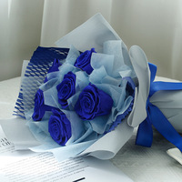 Lovebay Hadiah Tahun Baru Hari Valentine Bunga Awet Abadi Forever Longlift Roses Gift Set Ungu Buket Bunga Awet