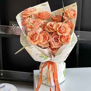 2024 nuevo lanzamiento 30*50cm/PCS mejores deseos papel artesanal impreso papel de regalo floral impermeable para envoltorio de tienda de flores - Product Image 6