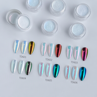 Poudre de chrome, pigment caméléon, effet miroir magique, aurore, perle pour nail art