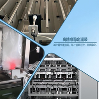 Machine de remplissage automatique de masques faciaux à grande vitesse avec contrôle PLC, remplissage de précision servo-électrique et détection intelligente.