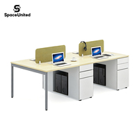 Paravent de bureau autoportant en tissu SpaceUnited, panneau de séparation d'intimité vert olive chiné pour poste de travail