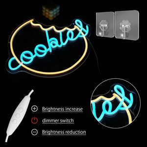Cookies Letreros Neon LED indoor hanging ambient light shop <b>sign</b> wall decoration light entrance indicator light luminous <b>sign</b> - Product Image 2