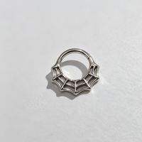 Anneau de nez articulé en titane 16G G23 ASTM F136 pour septum, clicker, piercing de cartilage Daith, bijou corporel