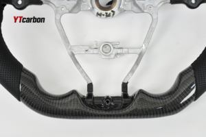 <span class=keywords><strong>Volant</strong></span> de course personnalisé en fibre de carbone véritable YTcarbon pour <span class=keywords><strong>Clio</strong></span> MK5 GT RS 19-25, accessoires intérieurs de voiture, pièces automobiles - Product Image 2