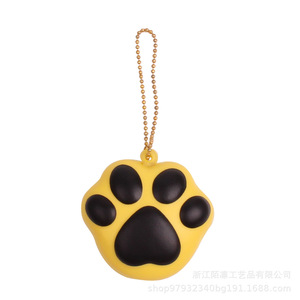 Pu Foam Dog Paw Shape Slow <b>Rebound</b> Backpack Keychain Pendant Rubber Material - Product Image 4