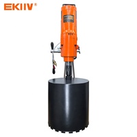 Perforadora de Núcleo para Hormigón Armado 110/220V 50-60Hz, Perforadora de Diamante de 3 Velocidades con Soporte