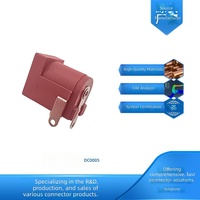 Prise d'alimentation CC rouge à trois broches DC0005, adaptateur de connecteur femelle en plastique pour équipement de sécurité 5520mm