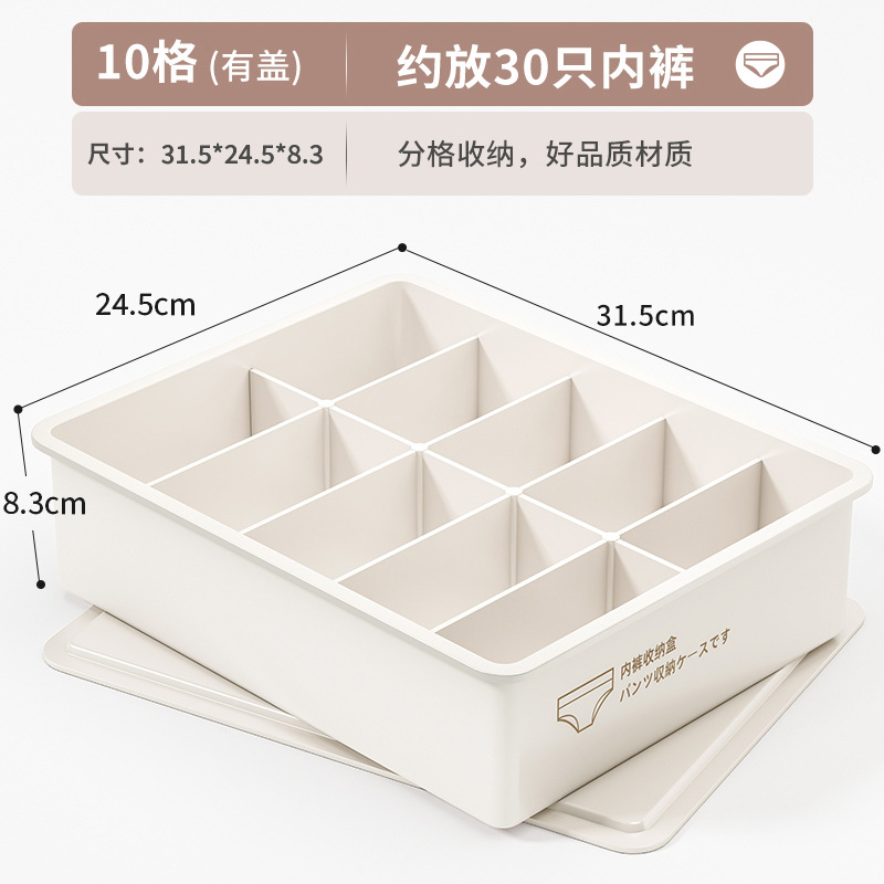 Milky white [with lid - 10 compartments]
