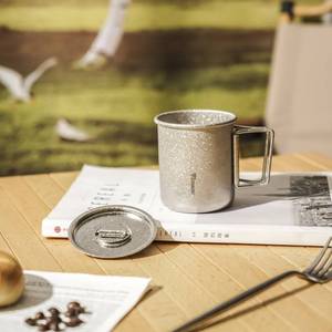 PINKAH Tasse en titane Portable <span class=keywords><strong>Camping</strong></span> Ultraléger avec couvercle Durable pour la randonnée et les voyages en déplacement - Product Image 5