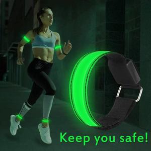 Los artículos más vendidos, <span class=keywords><strong>pulsera</strong></span> Led Slap, brazalete luminoso, brazalete LED deportivo personalizado para correr, brazalete Cheer Bangle Flash Nylon Slap Band - Product Image 6