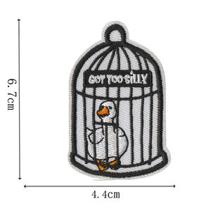 Parches Bordados Termoadhesivos con el Meme del Animal Silly Goose - Product Image 6
