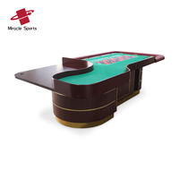 Miracle Gaming 32-Zoll Anpassbarer Roulettetisch mit Hochbelastbarem Stahlrahmen für Poker- und Casino-Unterhaltung