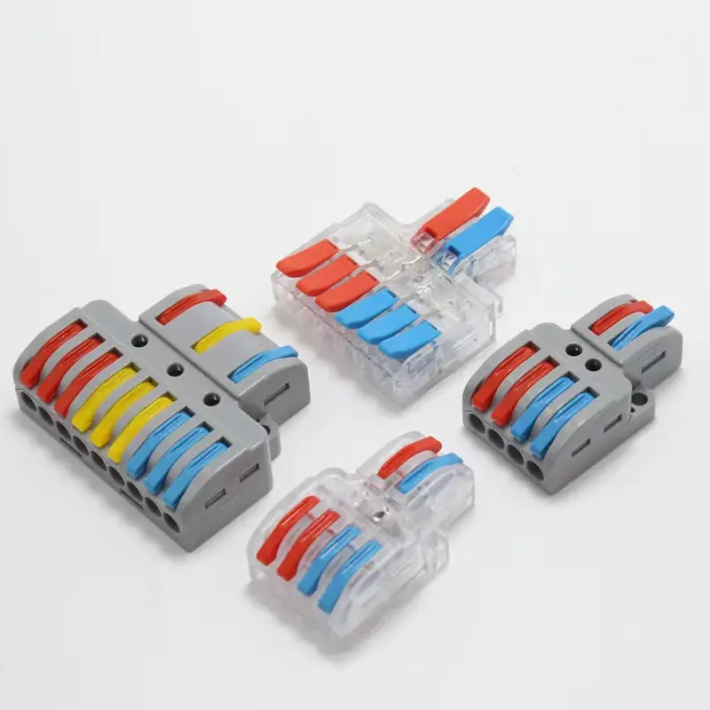 Conector de cable de empuje colorido 422/633/933, empalme de resorte de conexión rápida, palanca de Cable eléctrico, conectores de bloque de terminales de Cable