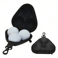 Pochette personnalisée pour balles de golf, coque rigide en EVA, 3 balles, portable, étanche, avec poignée, accessoires de golf pour l'entraînement sportif en plein air