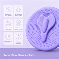 Coussin d'équilibre pour entraînement du plancher pelvien, surface de massage, tapis de yoga, exercice de stabilité du tronc, planche de yoga, disque d'équilibre