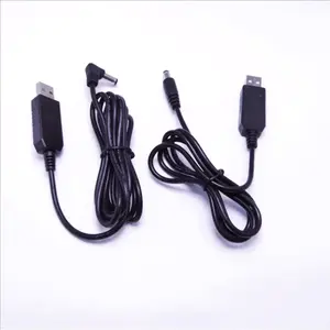 Cable de enchufe USB a CC, Cable USB de 5 V a 12 V, convertidor de transformador de voltaje de aumento, Cable de alimentación de CC para enrutador