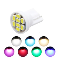 Bombilla LED T10 1206 8SMD para Coche, 12V, 168 194 501, Blanca, Amarilla, Azul, para Lectura, Reversa, Matrícula, Puerta Lateral