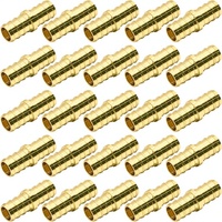 Lot de 25 raccords droits en laiton 1/2 pouce pour tuyaux PEX, filetage NPT, tête hexagonale, Chine