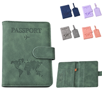 Pemegang paspor perjalanan ramping dompet modis perlindungan RFID Aman & aman tombol magnetik cukup ruang dan tempat kartu Sim