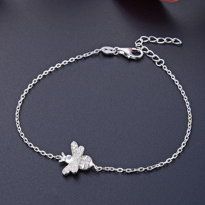 POLIVA Venta al por mayor 925 pulseras de tenis de plata esterlina Joyas de oro Pulsera de abeja - Product Image 6