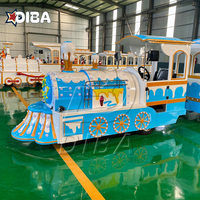 Train touristique électrique sans rail sur le thème de la côte océanique, très populaire, pour les passagers et les enfants, idéal pour les attractions.