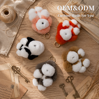 Porte-clés Lapin en Peluche Personnalisé, Breloque de Sac Lapin Moelleux, Porte-clés Animal en Fausse Fourrure, Accessoires Cadeaux Mignons, Fournisseur en Gros OEM ODM