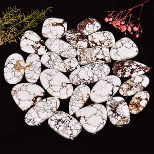 Cabujón de magnesita de caballo salvaje Natural, piedras preciosas sueltas, cabujón de caballo salvaje de magnesita, piedras preciosas, mezcla de formas y tamaños para joyería - Product Image 2