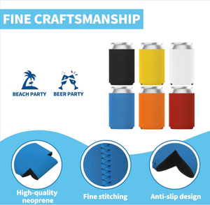 Protège-canettes en néoprène personnalisé pliable 12oz pour bière, idéal pour fêtes, mariages, plage, camping, pique-niques – <span class=keywords><strong>Isolant</strong></span> réutilisable - Product Image 3