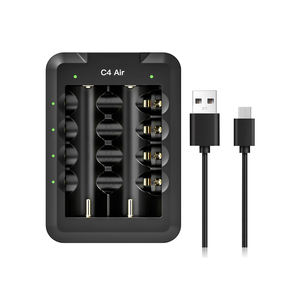 Cargador Inteligente de Baterías C4 Air de 6 Bahías para Baterías 18650, Cargador de Baterías AA AAA con Salida Tipo-C QC3.0 4A 40W para Baterías Recargables AA Lilon 18650 - Product Image 1