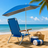 Parasol à pince avec col de cygne, design moderne, pour chaise de plage, table, poussette, jardin, hôtel, protection UV extérieure