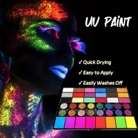 Kit de peinture de visage fluorescent et perlé de 42 couleurs pour les fêtes d'enfants Carnaval et Halloween Fournitures de gros