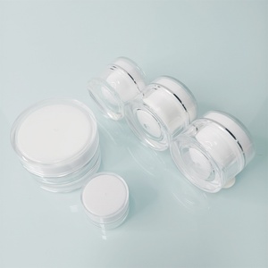 Stock <b>Empty</b> Cosmetic Face Cream Containers Acrylic <b>Jar</b> 5g 10g 15g 30g Double Wall Acrylic Skin Care Body Cream <b>Jar</b> - Product Image 2