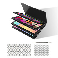 Palette magnétique vide pour fards à paupières vegan à étiquette privée personnalisée, pigments de fards à paupières satinés et scintillants pour le maquillage des yeux, paillettes