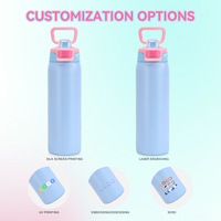 Bouteille d'eau isotherme en acier inoxydable ZREGGUR personnalisée de 550 ml pour le sport, la course à pied, la randonnée, la salle de sport, les voyages