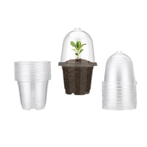 Pot de semis en plastique dur PET épaissi de 3,5/4/5/6 pouces, écologique, avec valve de respiration réglable, dôme pour jardin d'intérieur - Product Image 5